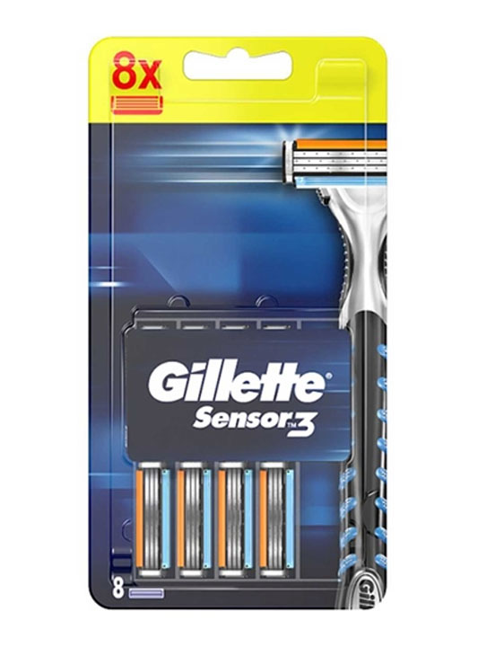 Gillette Sensor 3 Refill Razor Blade 8's